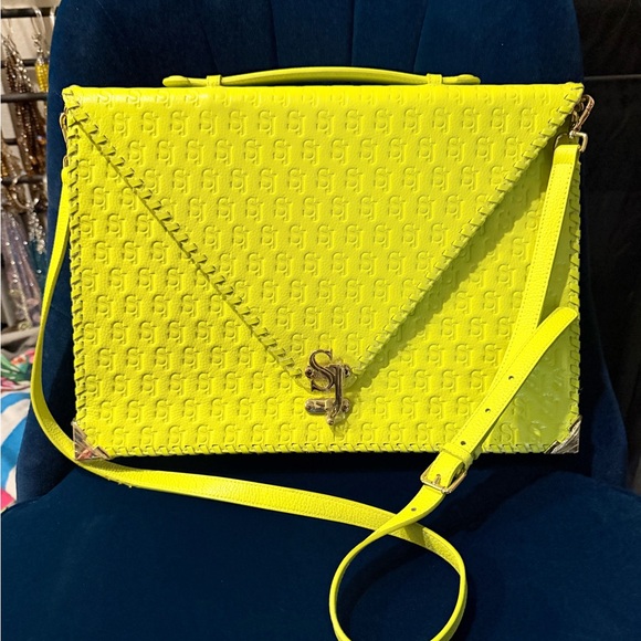 Sassy Jones Neon Yellow Laptop Bag - Picture 4 of 6